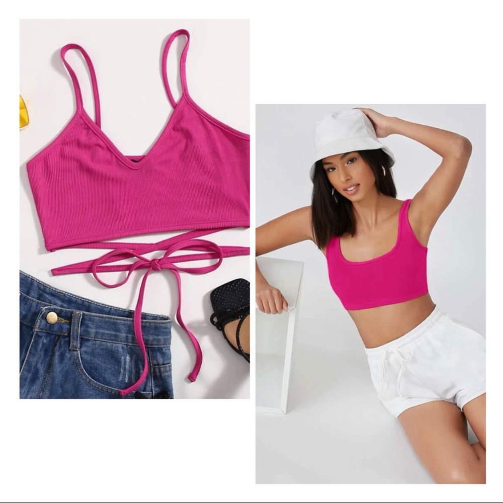 Pink bundle of crop tops
